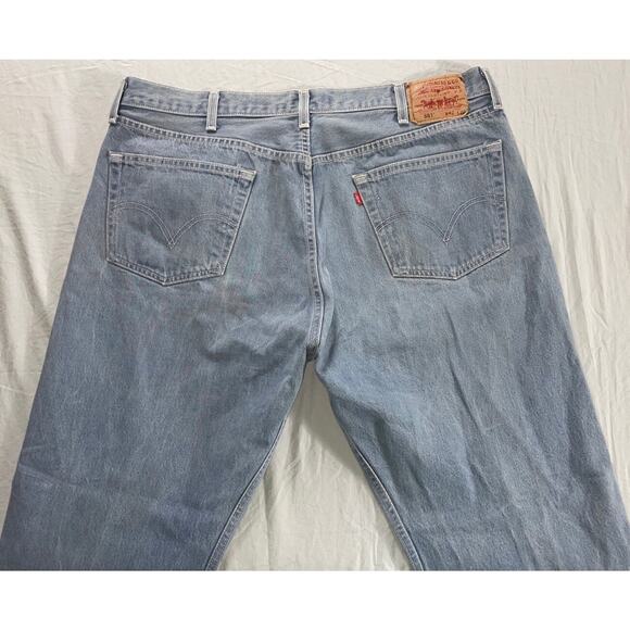 Levi's Vintage 501 Classic Straight Leg Button Fly Denim Jeans. Steel Blue 40X27 - Picture 8 of 9